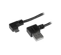 StarTech.com Câble USB 2.0 A vers Micro-B 2m, M/M, Noir, connecteurs coudés 90°, AWG 24/30, blindage aluminium mylar, 480 Mbit/s, RoHS