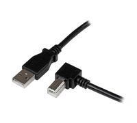 StarTech Câble USB 2.0 A vers B coudé à droite mâle/mâle pour imprimante 2 m Noir