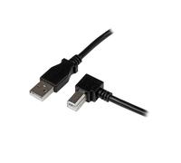 StarTech.com Câble USB 2.0 A vers USB B Mâle/Mâle Coudé 1m Noir - USBAB1MR - 480 Mbit/s, AWG 24/28, Contacts Nickel, Certifié RoHS/CE/REACH