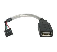 StarTech Câble USB 2.0 USB A femelle vers adaptateur carte mère 4 broches F/F 15 cm