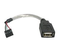 StarTech.com Câble USB 2.0 de 15 cm - USB A femelle vers adaptateur USB carte mère 4 broches F/F