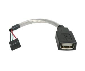 StarTech.com Câble USB 2.0 de 15 cm - USB A femelle vers adaptateur USB carte mère 4 broches F/F