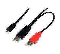 StarTech.com Câble USB 2.0 en Y A vers Micro B de 91 cm - Cordon USB pour disque dur externe - 2x USB A (M) vers 1x USB Micro B (M) - Câble USB - USB (M) pour Micro-USB de type B (M) - 91 cm -...