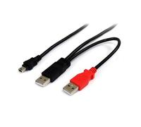 StarTech Câble USB 2.0 en Y USB2HABMY6 – 2x USB A (M) vers 1x Mini B (M) 1,8 m