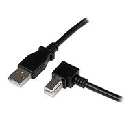 StarTech.com Câble USB 2.0 Type A vers USB Type B Coudé à droite Mâle / Mâle - Adaptateur pour imprimante 1 m Noir (USBAB1MR)