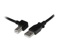 StarTech.com Câble USB 2.0 A vers USB B Coudé à Gauche Mâle / Mâle pour imprimante - 3 m - Noir