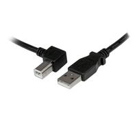 StarTech.com Câble USB 2.0 Type A vers USB Type B Coudé à Gauche Mâle / Mâle - Adaptateur pour imprimante 1 m Noir (USBAB1ML)