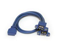 StarTech.com Câble USB 3.0 2 ports monté sur panneau - Câble USB A vers adaptateur carte mère F/F