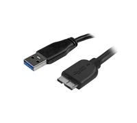 StarTech.com Câble USB 3.0 A vers Micro-B Mâle/Mâle 0.5m Noir - USB 3.2 Gen 1 (5 Gbps), PVC, Blindage Mylar, AWG 26/32, Contacts Nickel, RoHS