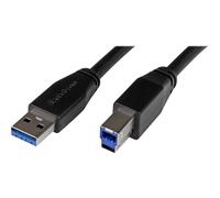 StarTech.com Câble USB 3.0 actif USB-A vers USB-B de 10 m - Cordon USB A vers B - USB 3.1 Gen 1 (5 Gb/s) - M/M - Noir - Câble USB - USB Type B (M) pour USB type A (M) - USB 3.0 - 10 m - moulé -...