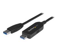 StarTech.com Câble USB 3.0 de transfert de données pour Mac et Windows - Cordon de transfert de fichiers USB PC vers PC - Noir (USB3LINK)
