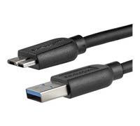 StarTech.com Câble SuperSpeed USB 3.0 slim A vers Micro B de 2 m - Mâle / Mâle - Noir