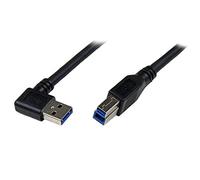StarTech.com Câble USB 3.0 SuperSpeed A vers B coudé à angle droit 3 m - M/M - Noir (USB3SAB3MRA)