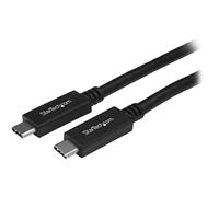 StarTech.com Câble USB 3.1 USB-C vers USB-C de 1 m - Cordon USB C vers C - Mâle / Mâle - Noir - Câble USB de type-C - 24 pin USB-C pour 24 pin USB-C - 1 m