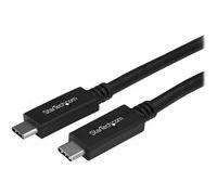 StarTech.com Câble USB 3.1 USB-C vers USB-C de 1 m - Cordon USB C vers C - Mâle / Mâle - Noir - Câble USB de type-C - 24 pin USB-C pour 24 pin USB-C - 1 m