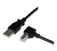 Startech.com Câble USB 2.0 Type à vers USB Type B Coude à droite Mâle / Mâle - Adaptateur pour imprimante 3 m Noir