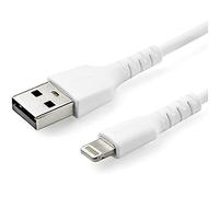 StarTech.com Câble USB-A vers Lightning Blanc Robuste 1m - Câble de Charge/Synchronisation de Type A vers Lightning en Fibre Aramide - iPad/iPhone 12 - Certifié Apple MFi (RUSBLTMM1M)