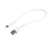 StarTech.com Câble USB-A vers Lightning Blanc Robuste 30cm - Câble de Charge/Synchronisation de Type A vers Lightning en Fibre Aramide - iPad/iPhone 12 - Certifié Apple MFi