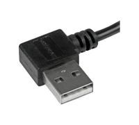 StarTech.com Câble USB A vers Micro B de 2 m avec connecteurs coudés à angle droit - Cordon Micro USB - M/M - Noir - Câble USB - Micro-USB de type B (M) pour USB (M) - USB 2.0 - 2 m - connecteur...
