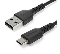 StarTech.com Câble USB-A vers USB-C 2m Chargement rapide 60W Noir TPE et fibre aramide