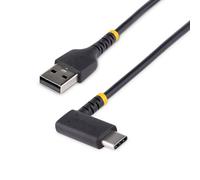 StarTech.com Câble USB-A vers USB-C 90° 1m Noir Chargement rapide 3A Durable USB 2.0 Cable