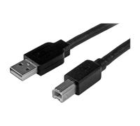 StarTech.com Câble USB Actif A vers B 15 m - Cable Imprimante USB A-B - M/M - 1x USB A Mâle, 1x USB B Mâle - Noir - 15 mètres - Câble USB - USB type B (M) pour USB (M) - USB 2.0 - 15 m - actif - noir
