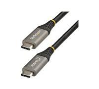 StarTech.com Câble USB C 10Gbps 1m - Certifié USB-IF - Câble USB 3.1/3.2 Gen 1 Type-C - 100W (5A) Power Delivery, DP Alt Mode - Cordon USB C vers C - Charge/Synchronisation (USB31CCV1M) - Câble USB de type-C - 24 pin USB-C pour 24 pin USB-C - 1 m