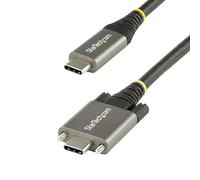 StarTech.com Câble USB C 10Gbps 50cm à Verouillage par Vis Latérale - Câble USB 3.1/3.2 Gen 2 Type-C - 100W/5A Power Delivery, D