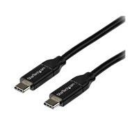 StarTech Câble USB-C vers USB-C – PD 5A (100W) – 2 m – USB 2.0 certifié USB‑IF – Blanc