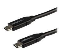 StarTech.com Câble USB-C vers USB-C avec Power Delivery 5A de 3 m - Cordon USB 2.0 Type-C certifié USB-IF - Noir - Câble USB de type-C - 24 pin USB-C pour 24 pin USB-C - 3 m