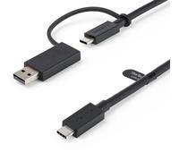 StarTech.com Câble USB-C de 1m avec Adaptateur USB-A Dongle, USB 10Gbps/5Gbps, 100W (5A) PD, 8K 60Hz/4K 144Hz DP Alt Mode - Compatible Thunderbolt
