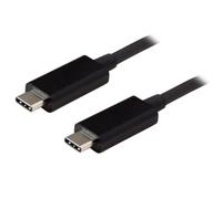 StarTech.com Câble USB 3.1 USB-C vers USB-C de 1 m - Cordon USB C vers C - Mâle / Mâle - Noir - Câble USB de type-C - 24 pin USB-C pour 24 pin USB-C - 1 m