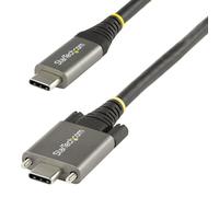 StarTech.com Câble USB C 10Gbps 50cm à Verouillage par Vis Latérale - Câble USB 3.1/3.2 Gen 2 Type-C - 100W/5A Power Delivery, D