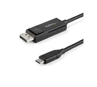 StarTech.com Câble USB-C vers DisplayPort 1.2 Bidirectionnel 2m - 4K 60Hz - HDCP 1.4/2.2 - Puce Chrontel CH7213C-BF et VIA Labs VL170