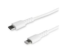 StarTech Câble USB-C vers Lightning – Blanc robuste, Fibre Aram, 1 m