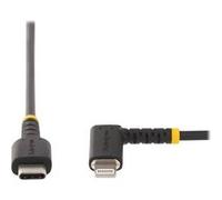 StarTech.com Câble USB-C vers Lightning de 1m, Cordon USB-C à Angle Droit - Câble Lightning - 24 pin USB-C mâle pour Lightning mâle - 1 m - noir G