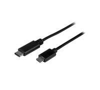 StarTech.com Câble USB-C vers Micro-USB B 0.5m, USB 2.0, 480Mbps, AWG 22/30, Connecteurs Mâle Droit, PVC Noir, Blindage Mylar, RoHS, CE, REACH