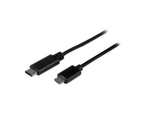 StarTech.com Câble USB-C vers Micro-USB B 0.5m, USB 2.0, 480Mbps, AWG 22/30, Connecteurs Mâle Droit, PVC Noir, Blindage Mylar, RoHS, CE, REACH