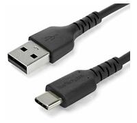 StarTech.com Câble de Chargement 1m USB A vers USB C - Cordon USB 2.0 vers USB-C à Charge/Synchronisation Rapides - Gaine TPE en Fibre Aramide M/M 3A Noir - Samsung S10/iPad Pro/Pixel (RUSB2AC1MB) - Câble USB de type-C - USB pour 24 pin USB-C - 1 m