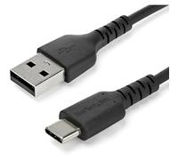 StarTech.com Câble de Charge Rapide USB-A vers USB-C de 2m, Robuste, Charge et Synchronisation, 3A, USB 2.0, Gaine TPE Noire et Fibre d'Aramide - Cordon de Charge USB