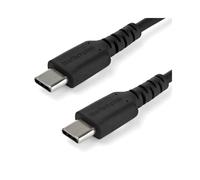 StarTech.com Câble USB-C vers USB-C 1m USB 2.0, 60W Power Delivery, Aramide, TPE, Blindage EMI - Noir - RUSB2CC1MB