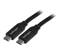 StarTech.com Câble de Charge Rapide USB-C de 4m, Charge et Synchronisation, 100W (5A) PD, USB 2.0, Certifié USB-IF - Cordon de Charge USB C Noir