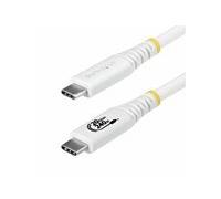 StarTech.com Câble USB 4 de 2 m, 20 Gbps, Câble USB-C Certifié USB-IF, PD EPR 240 W, DP 1.4 4K 120 Hz, Gaine TPE, Cordon USB-C Blanc, 2 m, USB C, USB