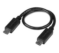 StarTech.com Câble USB OTG Micro USB vers Micro USB de 20 cm - Adaptateur USB On-The-Go - M/M - Noir - câble USB - Micro-USB de type B pour Micro-USB de type B - 20.32 cm