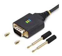 StarTech.com 3ft (1m) USB to Serial Adapter Cable, Interchangeable DB9 Screws/Nuts, COM Retention, USB-A to DB9 RS232, FTDI IC, Level-4 ESD Protection, Windows/macOS/ChromeOS/Linux - Rugged TPE Construction (1P3FFCB-USB-SERIAL) - câble USB / série - USB p