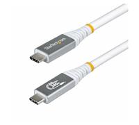 StarTech.com Câble USB4 de 1m, 80 Gbps, Câble USB-C Certifié USB-IF, 240W PD, 8K 120Hz/4K 240Hz DP 2.1, Compatible TB 4 - Blanc