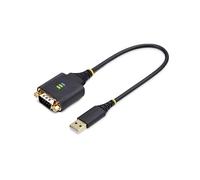 StarTech.com Câble USB vers Série de 30cm, Rétention COM, FTDI, Câble Adaptateur USB-A vers DB9 RS232, Vis/Écrous DB9 Interchangeables, Protection ESD, Windows/macOS/Linux