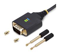 StarTech.com 1ft (30cm) USB to Serial Adapter Cable, COM Retention, RS232 - Câble USB / série - USB (M) pour DB-9 (M) vissable - 30.5 cm - robuste, moulé