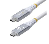 StarTech.com Câble USB4 de 3 m, 20 Gbit/s, Câble USB-C Certifié USB-IF, 60 W PD, 4K 120 Hz DP 1.4, Gaine en TPE, Cordon USB-C Blanc