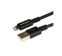 StarTech.com Câble USBLT3MB Lightning vers USB A 2.0, 3m, Noir, Mâle/Mâle, Nickel, 480 Mbit/s, Compatible iPhone/iPad/iPod, RoHS, CE, REACH